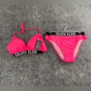 Calvin Klein Bikini Set Womens Pink Two Piece Swimsuit Bathsuit Pick Size N245